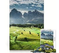 Rompecabezas Alpe Di Siusi al Amanecer, 1000 Piezas para Adolescentes Ideal para Relajarse y Pasar un rato Agradable Navidad (50x75cm)