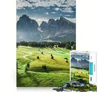 Rompecabezas Alpe Di Siusi al Amanecer,1000 Piezas,para Adultos Ejercicio Mental Juego con Cortes de precisión y Bordes Suaves Actividad Relajante para Grupos en Interiores (38x52cm)