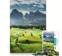 Rompecabezas Alpe Di Siusi al Amanecer,1000 Piezas para Adultos,Juego de Memoria,artesanía de Corte experta,Actividad Relajante para Grupos en Interiores (50x75cm)