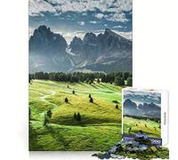 Rompecabezas Alpe Di Siusi al Amanecer para Adolescentes, 1000 Piezas, un Reto Mental, Entretenimiento Agradable, Bordes Lisos, Regalo Ideal de Navidad (38x52cm)