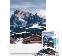 Rompecabezas Alpe Di Siusi de 1000 Piezas,diversión para estimular la concentración,tecnología Avanzada de Corte láser,Juego Mental Ideal para Viajar (38x26cm)