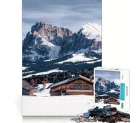 Rompecabezas Alpe Di Siusi de 1000 Piezas,Juego de ingenio,Troquelado de Alta precisión,pasatiempo Fascinante para Momentos de Ocio (50x75cm)