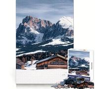 Rompecabezas Alpe Di Siusi de 1000 Piezas para Adultos, para desarrollar la Capacidad cognitiva, para Relajarse, con Cerradura sólida, Elegante, (50x75cm)
