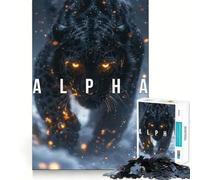 Rompecabezas Alpha Panther de 1000 Piezas para Adultos,Juego de concentración Mental,Manualidades de Corte de Alta precisión,Actividad para Fortalecer los Lazos Familiares (38x52cm)