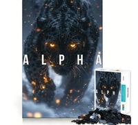 Rompecabezas Alpha Panther para Adultos,1000 Piezas,Juego para estimular la Mente,diseño Ajustado sin Huecos,Regalo de cumpleaños,Juguete para ejercitar el Cerebro (50x75cm)