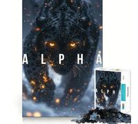 Rompecabezas Alpha Panther para Adultos de 1000 Piezas,Juego de concentración Mental, Corte láser,Actividad Nocturna Divertida para Toda la Familia (38x26cm)