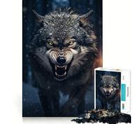 Rompecabezas Alpha Wolf de 1000 Piezas Juego de lógica y Pensamiento Experto en Corte Artesanía Momento de Tranquilidad Ejercicio Mental en casa (38x52cm)