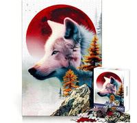 Rompecabezas Alpha Wolf de 1000 Piezas para Adolescentes Juguete para desarrollar la lógica, diversión Tranquila, Bordes Suaves, Regalo Creativo 38x26cm
