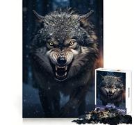 Rompecabezas Alpha Wolf de 1000 Piezas para Adolescentes un desafío Mental, un pasatiempo Relajado, un Ajuste Ideal (38x52cm)