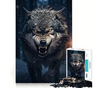 Rompecabezas Alpha Wolf para Adolescentes,1000 Piezas,Juego para desarrollar la Mente,Cortado con láser para un Entrenamiento Mental Momento de Tranquilidad en casa (50x75cm)