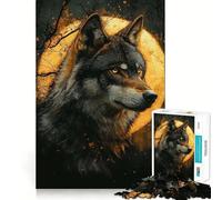 Rompecabezas Alpha Wolf Under Full Moon de 1000 Piezas para Adolescentes Estimula la función cognitiva Divertido Cierre Seguro Sin Piezas Sueltas Una Forma entretenida de Pasar el Tiempo Libre