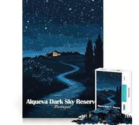 Rompecabezas Alqueva Dark Sky Reserve 1000 Piezas Juego de lógica y Pensamiento Experto en Corte Artesanía Momento de Tranquilidad Ejercicio Mental en casa (38x26cm)