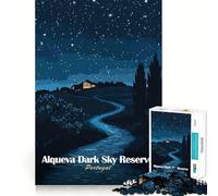 Rompecabezas Alqueva Dark Sky Reserve para Adultos,1000 Piezas,Juego para estimular la Mente,Piezas de Ajuste preciso y sin Costuras,Actividad Relajante para Grupos en Interiores (38x52cm)