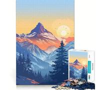 Rompecabezas Amanecer Alpino de 1000 Piezas Ejercicio Mental Divertido Piezas de Ajuste preciso Una Forma entretenida de Pasar el Tiempo Libre (38x26cm)