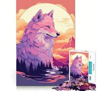 Rompecabezas Amaterasu Wolf de 1000 Piezas,diversión con Memoria,Superficie Lisa y sin Rebabas,un desafío entretenido para el Tiempo Libre (50x75cm)