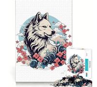Rompecabezas Amaterasu Wolf de 1000 Piezas,diversión con Memoria,Superficie Lisa y sin Rebabas,un desafío entretenido para el Tiempo Libre (50x75cm)
