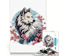 Rompecabezas Amaterasu Wolf de 1000 Piezas Diversión para ejercitar la Mente Piezas de Ajuste preciso Un pasatiempo Fascinante para los Momentos de Ocio (38x26cm)