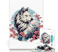 Rompecabezas Amaterasu Wolf de 1000 Piezas,Divertido y fácil de Usar,con tecnología Avanzada de Corte láser,Ideal para Llevar de Viaje Juego Mental Perfecto como Regalo (38x26cm)