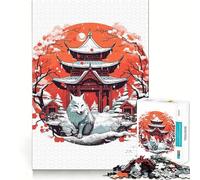 Rompecabezas Amaterasu Wolf de 1000 Piezas Juego de Habilidad para Pensar Piezas de Ajuste preciso Actividad Divertida para Toda la Familia (50x75cm)