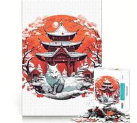 Rompecabezas Amaterasu Wolf de 1000 Piezas para Adolescentes Juego de Habilidades mentales Corte láser para un Ajuste Actividad grupal Relajante para Interiores (38x26cm)