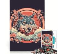 Rompecabezas Amaterasu Wolf de 1000 Piezas para Adultos Ejercicio Mental Juego con Cortes de precisión y Bordes Lisos Actividad Relajante para Grupos en Interiores (50x75cm)