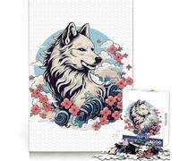 Rompecabezas Amaterasu Wolf de 1000 Piezas para Adultos, estimulación cognitiva, Escape Tranquilo, Corte preciso, Regalo de Temporada (38x52cm)