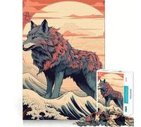 Rompecabezas Amaterasu Wolf de 1000 Piezas para Adultos,Juguete para Resolver Problemas,Calidad Profesional,Ideal para Actividades grupales relajantes en Interiores (50x75cm)