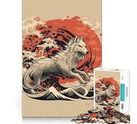 Rompecabezas Amaterasu Wolf para Adultos,1000 Piezas,Juego de Habilidad y Pensamiento,Troquelado de Alta precisión,desafío entretenido para el Tiempo Libre (50x75cm)