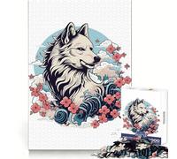 Rompecabezas Amaterasu Wolf Teenagers de 1000 Piezas Claridad Mental Pasatiempo Acogedor Fiestas (50x75cm)