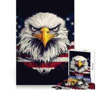 Rompecabezas American Eagle de 1000 Piezas para Adultos Pensamiento estratégico, Momentos de Ocio agradables, diseño Limpio, Regalo de Invierno (50x75cm)