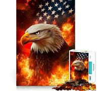 Rompecabezas American Eagle in Flames de 1000 Piezas para Adultos Diversión para Entrenar la Mente Corte Limpio Componentes Resistentes Actividad Relajante para desconectar (38x26cm)
