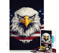 Rompecabezas American Eagle para Adultos,1000 Piezas,estimulación Mental,Juego de Corte preciso,alineación, Actividad para Fortalecer los Lazos Familiares (50x75cm)