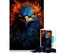 Rompecabezas American Eagle Pride Fire de 1000 Piezas para Adultos Diversión y Entrenamiento Mental, Corte láser Actividad Relajante para Grupos en Interiores (50x75cm)