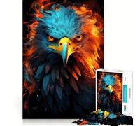 Rompecabezas American Eagle Pride Fire de 1000 Piezas para Adultos Ejercicio Mental Juego con Cortes de precisión y Bordes Suaves Actividad Relajante para Grupos en Interiores (38x26cm)