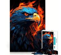 Rompecabezas American Eagle Pride Fire de 1000 Piezas para Adultos Ejercicio Mental Juego con Cortes de precisión y Bordes Suaves Actividad Relajante para Grupos en Interiores (50x75cm)