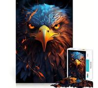 Rompecabezas American Eagle Pride Fire de 1000 Piezas para Adultos Entrenamiento Cerebral,diversión,Corte Limpio,componentes Resistentes,Actividad Relajante para la Mente (50x75cm)