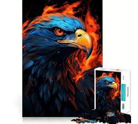 Rompecabezas American Eagle Pride Fire para Adultos,1000 Piezas,Juego de concentración Mental, Corte láser,Actividad Nocturna Divertida para Toda la Familia (38x52cm)