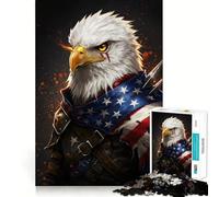 Rompecabezas American Eagle Warrior de 1000 Piezas para Adolescentes Estimula la función cognitiva Divertido Cierre Seguro Sin Piezas Sueltas Una Forma entretenida de Pasar el Tiempo Libre (38x26cm)