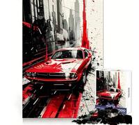 Rompecabezas American Muscle de 1000 Piezas para Adultos Pensamiento estratégico, Momentos de Ocio agradables, diseño Limpio, Regalo de Invierno (50x75cm)