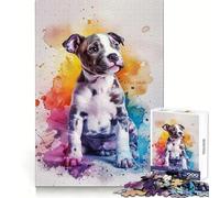 Rompecabezas American Staffordshire de 1000 Piezas para Adolescentes Desarrolla la Capacidad de razonamiento y fomenta la atención Plena Bordes limpios (38x26cm)