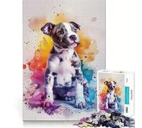 Rompecabezas American Staffordshire para Adolescentes,1000 Piezas,Juego para desarrollar la Mente,Cortado con láser para un Tiempo de relajación Ejercicios mentales en casa (50x75cm)