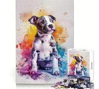 Rompecabezas American Staffordshire para Adultos, 1000 Piezas, Ejercicio Inteligente, Tiempo de Descanso Relajante, Bordes precisos, Regalo navideño (50x75cm)
