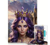 Rompecabezas Amethyst Fantasy Queen de 1000 Piezas Estimula la concentración Divertido Tecnología Avanzada de Corte láser Ideal para Viajar Juego Mental (38x52cm)