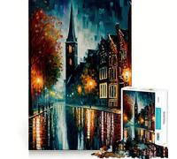 Rompecabezas Amsterdam in Color de 1000 Piezas para Adultos Piensa,Entrena,Juega Cierre Seguro,sin Piezas Sueltas aliviar el estrés (38x26cm)