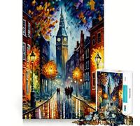 Rompecabezas Amsterdam in Color de 1000 Piezas Tren de la Memoria Diversión Superficie Lisa y sin Rebabas Un desafío entretenido para el Tiempo Libre (38x26cm)