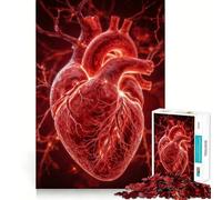 Rompecabezas anatómico de corazón con Venas y arterias de 1000 Piezas para Adultos Juguete para Resolver Problemas Calidad Profesional Ideal para Actividades grupales relajantes en Interiores
