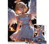 Rompecabezas Ángel con Aureola Dorada de 1000 Piezas para Adolescentes Estimula la Mente y es un pasatiempo Relajante Encaje Firme (50x75cm)