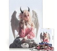 Rompecabezas Ángel con Cuernos de Diablo 1000 Piezas para Adolescentes Habilidad Analítica Escape Serena Encajar Bien (50x75cm)
