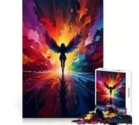 Rompecabezas Ángel de Color de 1000 Piezas para Adolescentes Estimula la Mente y es un pasatiempo Relajante Encaje Firme (50x75cm)