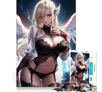 Rompecabezas Ángel de Encaje,1000 Piezas,estimulación cognitiva,diversión,Piezas sin Rebabas,Corte Limpio,Juguete de Entretenimiento para Interiores (38x52cm)